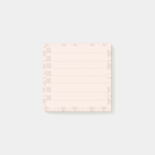 Perzik Bloemige Post-it Notities Post-it® Notes (Voorkant)