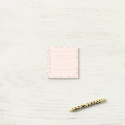 Perzik Bloemige Post-it Notities Post-it® Notes (Op bureau)