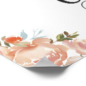 Perzik Bloemkaarten En Cadeaus Bord Poster (Hoek)