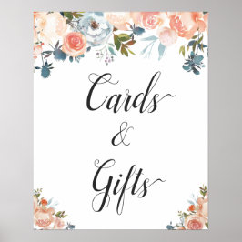 Perzik Bloemkaarten En Cadeaus Bord Poster