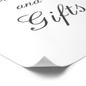 Perzik Bloemkaarten En Cadeaus Huwelijksposter Poster (Hoek)