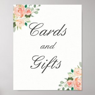 Perzik Bloemkaarten En Cadeaus Huwelijksposter Poster