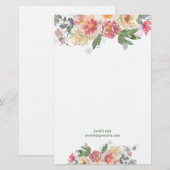  perzik bloemkunst briefpapier (Voorkant / Achterkant)