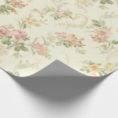 Perzik Bloemmotief Cadeaupapier (Hoek)