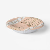 Perzik bloemontwerp patroon papieren kommen (Gebogen)