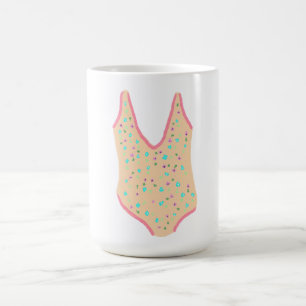Perzik Bloemrijke Zomer Zwempak Strand Cadeau Koffiemok