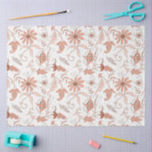 Perzik Bloemserie Ontwerp 9 Tissuepapier (Craft)