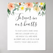 Perzik Bloesem Onvergetelijk In Onze Harten Herden Poster (Voorkant)