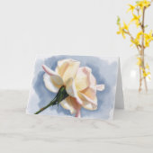 Perzik Bloesem Roos Bloem Kunst Notitiekaart (Gele Bloem)
