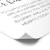 Perzik Bloesem Voor Altijd In Onze Harten Herdenki Poster (Hoek)