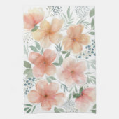 Perzik bloesems keukenhanddoek (Verticaal)