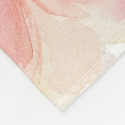 Perzik bloesems Sierkussen Fleece Deken (Hoek)