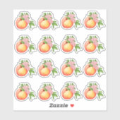 Perzik Blossom Waterverf Mini Stickers (Vel)