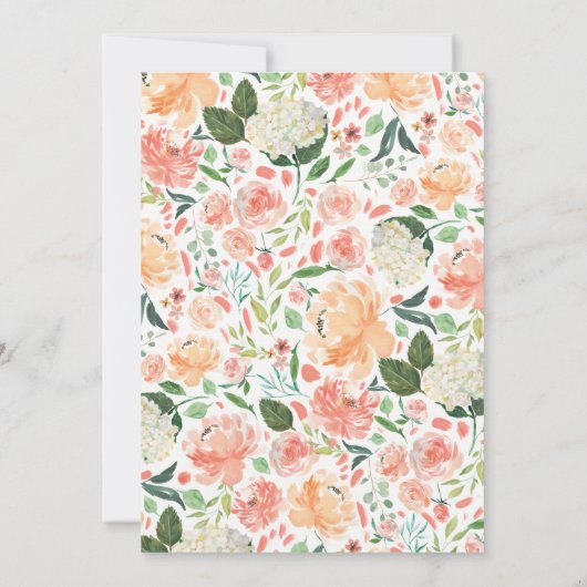 Perzik Blozen Bloem Celebrity Baby Naam Spel Kaart (Achterkant)