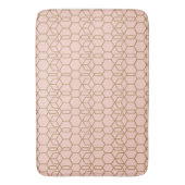 Perzik Blozen & Goud Moderne Boho Geometrische Gla Badmat (Voorkant Verticaal)
