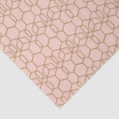 Perzik Blozen & Goud Moderne Boho Geometrische Gla Tissuepapier (Detail)