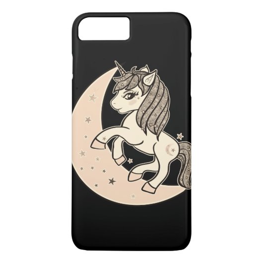 Perzik Blozende Roze Hemelse Maan & Sterren Eenhoo Case-Mate iPhone Case (Achterkant)