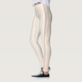 Perzik Blush Crème Strepen  Leggings (Links)