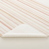 Perzik Blush Crème Strepen Sherpa Deken (3/4)