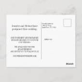 Perzik Blush Damask Verander de Datum Briefkaart (Achterkant)