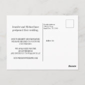 Perzik Blush Damask wijzig de datum Briefkaart (Achterkant)