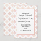 Perzik Blush Damast Verlovingsfeest (Voorkant / Achterkant)