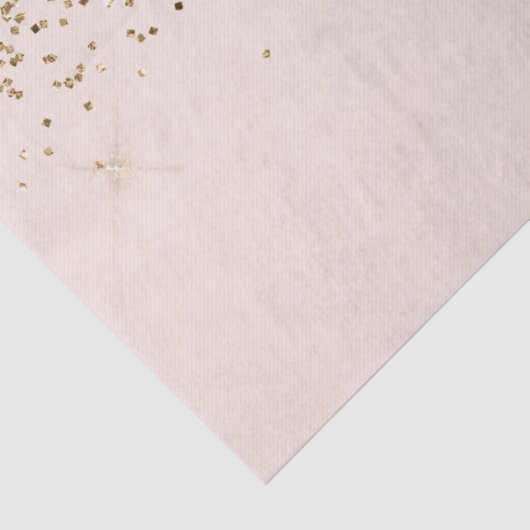 Perzik Blush Goud Glam Glitter Bruiloft Tissuepapier (Detail)