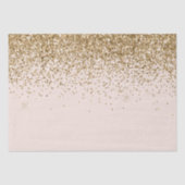 Perzik Blush Goud Glam Glitter Bruiloft Tissuepapier (Voorkant)