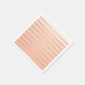 Perzik Blush Ombre & Gold Stripe Papieren servette Servetten (Hoek)