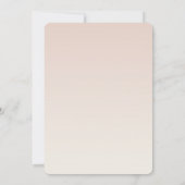 Perzik Blush Ombre Gouden Glitzy Hart Kaart (Achterkant)