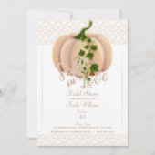 Perzik Blush Pompoen VAL IN LOVE Bruidsmeisjesfees Kaart (Voorkant)