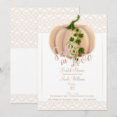 Perzik Blush Pompoen VAL IN LOVE Bruidsmeisjesfees Kaart (Voorkant / Achterkant)