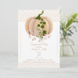 Perzik Blush Pompoen VERLIEF je Engagement Party Kaart