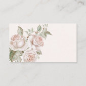 Perzik Blush Rozen Bruiloft Informatiekaartje (Achterkant)