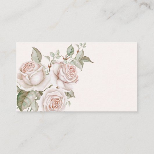 Perzik Blush Rozen Bruiloft Informatiekaartje (Achterkant)