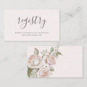 Perzik Blush Rozen Bruiloft Informatiekaartje (Voorkant / Achterkant)