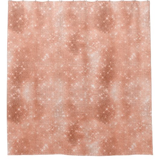 Perzik Blush Sparkle Douchegordijn (Voorkant)