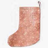 Perzik Blush Sparkle Kleine Kerstsok (Achterkant)