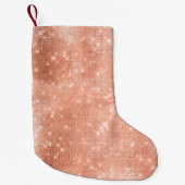 Perzik Blush Sparkle Kleine Kerstsok (Voorkant)