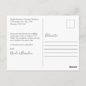 Perzik Boeket Bruiloft Save the Date Briefkaart (Achterkant)