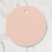 Perzik Boho Bloem Bruidsmeisjes Borrel Bedankjes Labels (Achterkant)