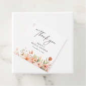 Perzik Boho Bloem Bruidsmeisjesfeest Bedankjes Labels (In situ)