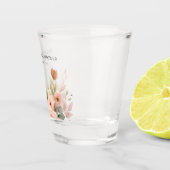 Perzik Boho Bloemachtige Bruidsdouche Shot Glas (Rechts)