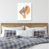 Perzik Boho Canvas Print (Insitu (Slaapkamer))