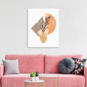 Perzik Boho Canvas Print (Insitu (Woonkamer))