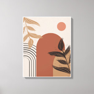 Perzik Boho Canvas Print