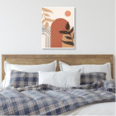 Perzik Boho Canvas Print (Insitu (Slaapkamer))