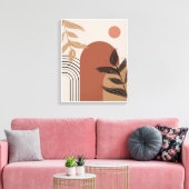 Perzik Boho Canvas Print (Insitu (Woonkamer))