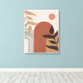 Perzik Boho Canvas Print (Insitu (Houten vloer))