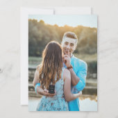 Perzik boombloesem waterverf foto bruiloft kaart (Achterkant)